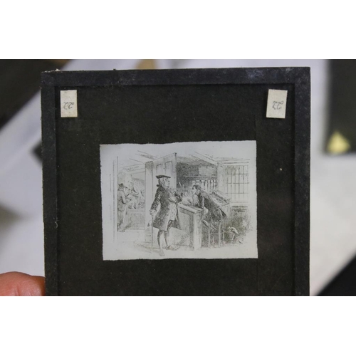 661 - Four boxes of magic lantern slides, subjects to include: nautical, topographical, seaside scenes inc... 