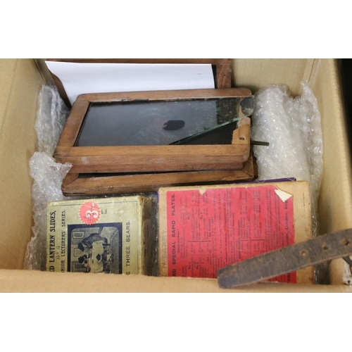 666 - Collection of around 140 Victorian wooden framed magic lantern slides, the subjects to include relig... 