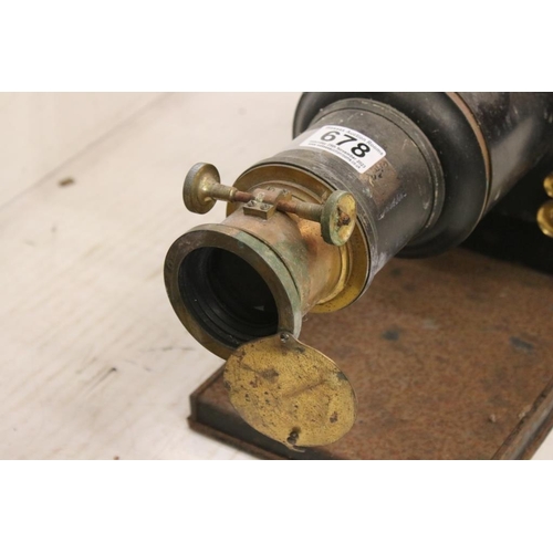 678 - Two Victorian magic lantern projectors to include a Newton & Co of London example. (In 'as found' co... 