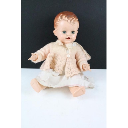 321 - Collection of mid Century toys to include two Pedigree dolls with sleeping blue eyes, Cindy doll, an... 