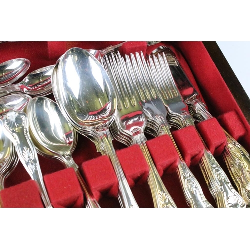 341 - Spear & Jackson silver plated cutlery canteen for twelve in the kings pattern including carver set. ... 