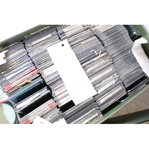 582 - Three boxes of magic lantern slides to include black and white European photographs including Hollan... 