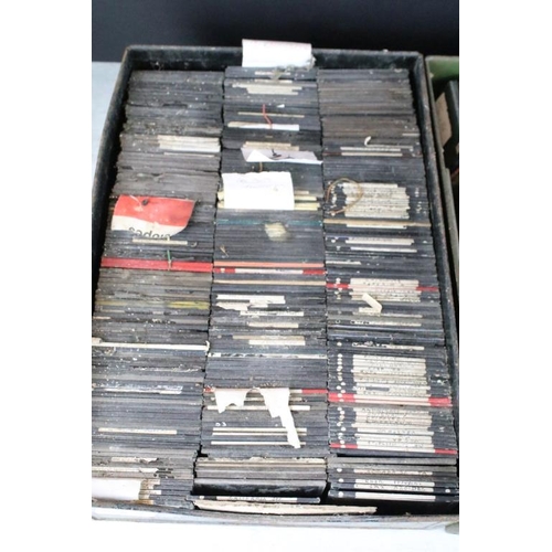 583 - Three boxes of magic lantern slides to include domestic animals, flowers, marine animals, insects, g... 