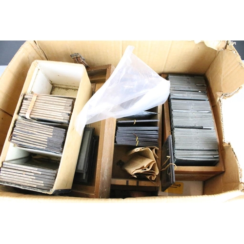 584 - One box of photographic magic lantern slides including the Chromatrope artificial fireworks slides a... 