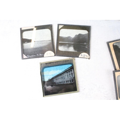 587 - Three boxes of magic lantern slides to include topographical; St Lucia, Turkey, USA and Canada (most... 