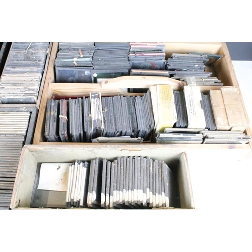 592 - A large collection of approx 200 x coloured glass magic lantern slides to include Alice in Wonderlan... 