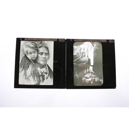 595 - A large collection of approx 200 x glass magic lantern slides to include religious images, maps, edu... 