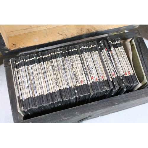 600 - A collection of over 100 magic lantern slides, mainly nautical to include sail boats, tall ships ...... 