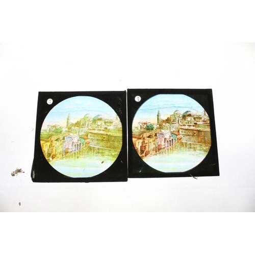 607 - A collection of approx 200 x glass magic lantern slides within seven boxes to include Religious, Ali... 