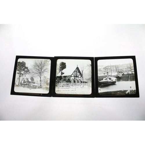 607 - A collection of approx 200 x glass magic lantern slides within seven boxes to include Religious, Ali... 