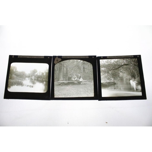 611 - Three boxes of magic lantern slides. Subjects to include topographical scenes; Bradford on Avon, Bat... 