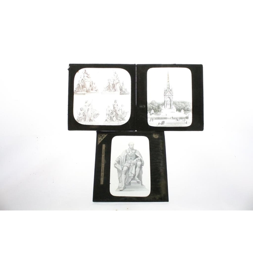 613 - Three boxes of magic lantern slides. Subjects to include birds (hand coloured), Royal related includ... 