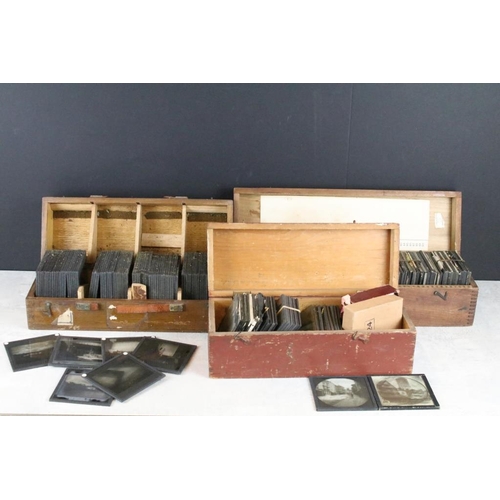 615 - Three boxes of magic lantern slides. Subjects to include topographical, Italy, Italian architecture,... 