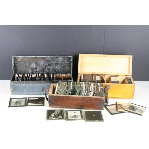 616 - Three boxes of magic lantern slides. Subjects to include topographical scenes covering Scarborough a... 