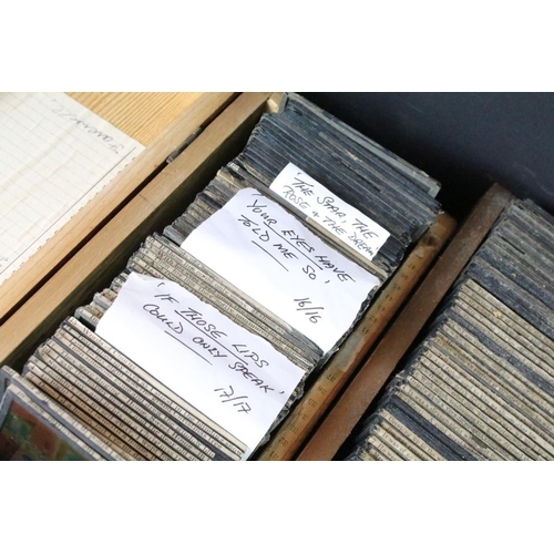 619 - A collection of approx 150 x glass magic lantern slides to include St Nicholas, Tiger & Tub, Wonderf... 