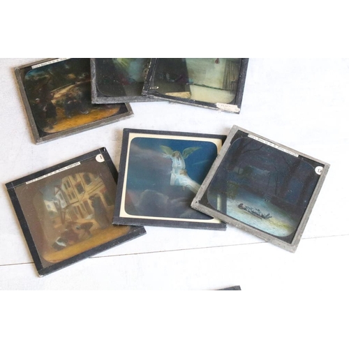 619 - A collection of approx 150 x glass magic lantern slides to include St Nicholas, Tiger & Tub, Wonderf... 