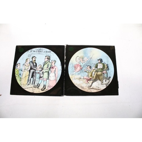 619 - A collection of approx 150 x glass magic lantern slides to include St Nicholas, Tiger & Tub, Wonderf... 