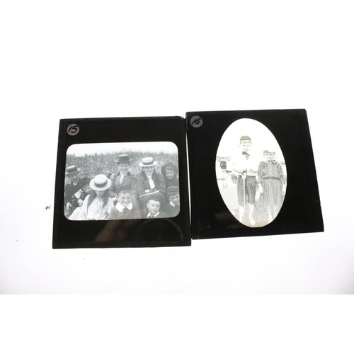 619 - A collection of approx 150 x glass magic lantern slides to include St Nicholas, Tiger & Tub, Wonderf... 