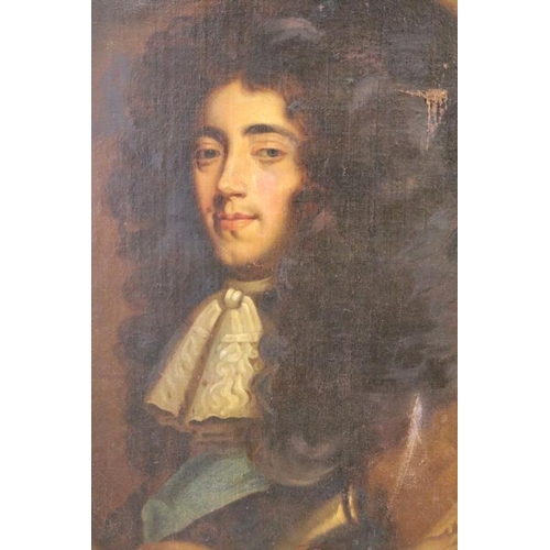 404 - 19th Century English School, portrait of Charles II, oil on canvas, 73 x 61cm, gilt framed