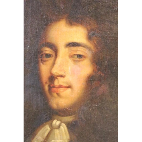 404 - 19th Century English School, portrait of Charles II, oil on canvas, 73 x 61cm, gilt framed