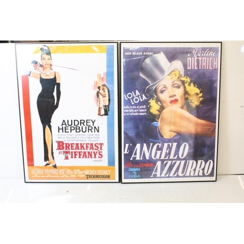 409 - Two film /movie posters, L'Angelo Azzurro, starring Marlene Dietrich and with Breakfast at Tiffany's... 