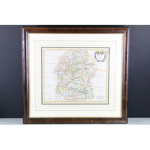 411 - Robert Morden, map of Wiltshire, hand-coloured engraved map, sold by Abel Swale, Awnfham & Iohn Chur... 