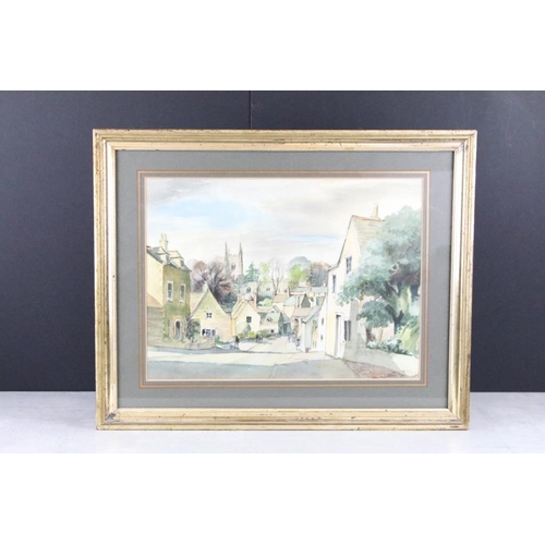 413 - Gladys Rees Teesdale (1898 - 1985), Easton of the Hill, Rutland, watercolour, signed lower right, ti... 