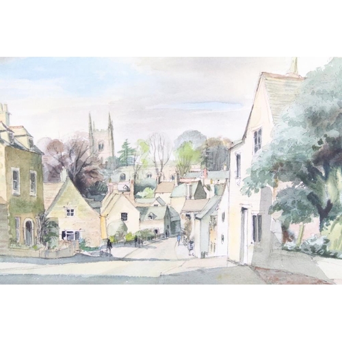 413 - Gladys Rees Teesdale (1898 - 1985), Easton of the Hill, Rutland, watercolour, signed lower right, ti... 