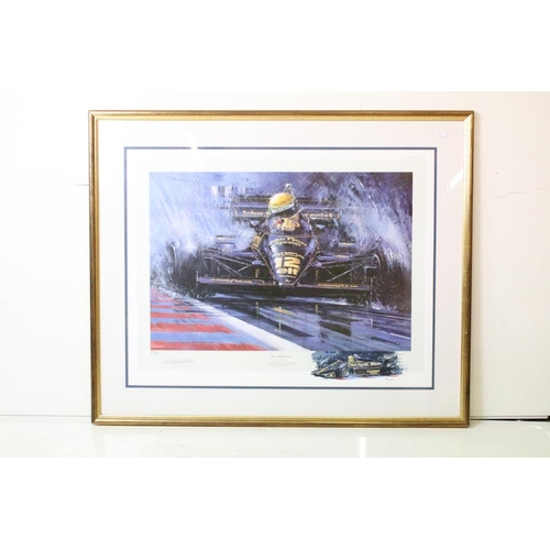 417 - Nicholas Watts (b. 1947), First Among Equals, Ayrton Senna, limited edition print number 8/850, sign... 