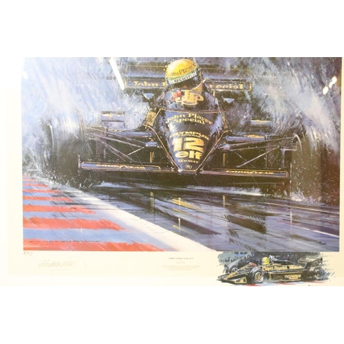 417 - Nicholas Watts (b. 1947), First Among Equals, Ayrton Senna, limited edition print number 8/850, sign... 