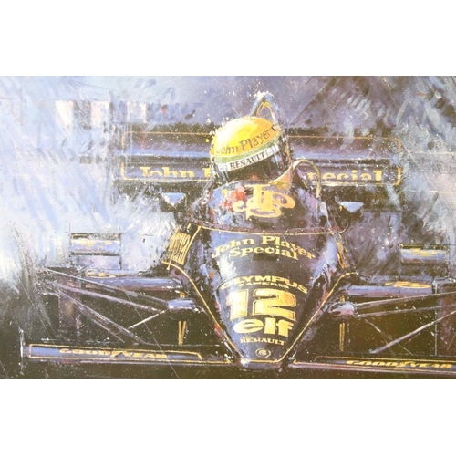 417 - Nicholas Watts (b. 1947), First Among Equals, Ayrton Senna, limited edition print number 8/850, sign... 