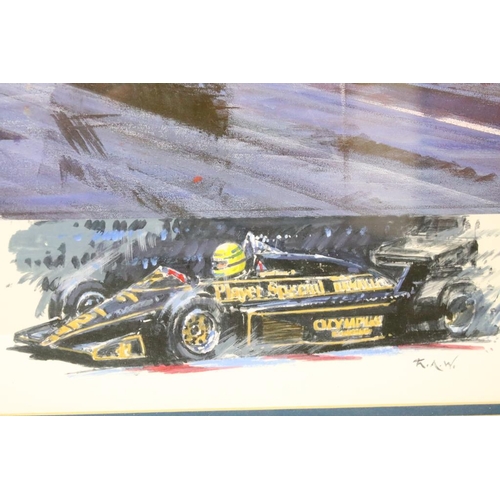 417 - Nicholas Watts (b. 1947), First Among Equals, Ayrton Senna, limited edition print number 8/850, sign... 