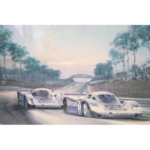 426 - Keith Woodcock, E-Type at Tertre Rouge 1962, limited edition print 3/475, signed in pencil lower rig... 