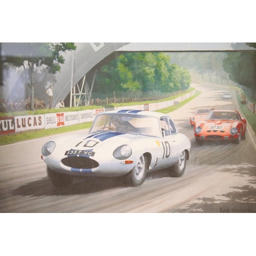 426 - Keith Woodcock, E-Type at Tertre Rouge 1962, limited edition print 3/475, signed in pencil lower rig... 