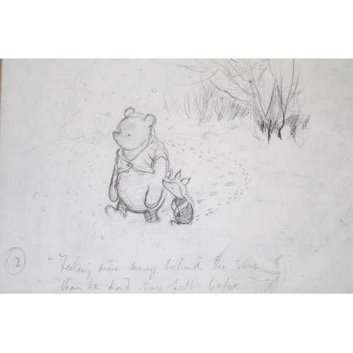 441 - Ernest Howard Shepard (1879 - 1976), a set of eight Winnie the Pooh sketches, House at Pooh Corner a... 