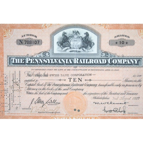 445 - New Orleans Great Northern Railroad Company share certificate, dated 14th January 1927, A870, 20 x 2... 