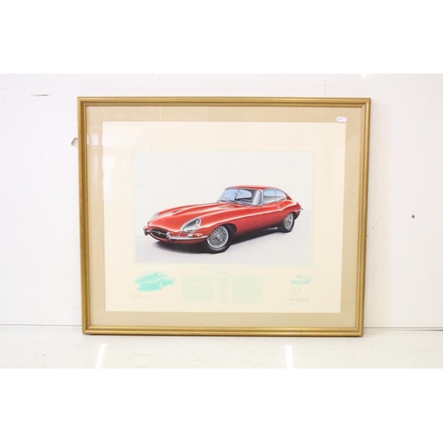 449 - John Francis, Jaguar ' E-Type ' Series One, limited edition print, number 217/850, signed in pencil ... 