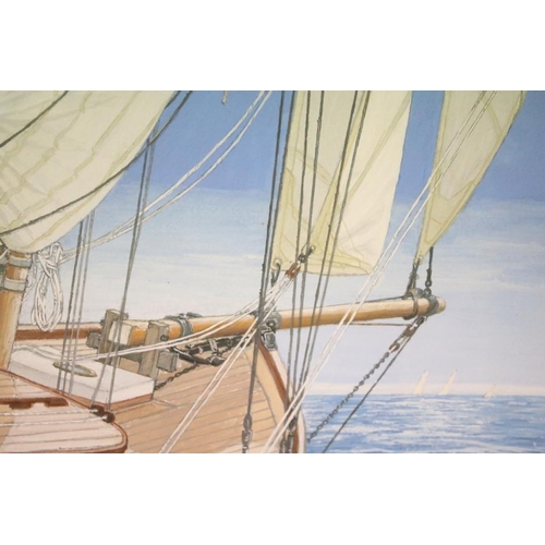 457 - Ian Conway, ' Day sailing in the Estuary ', watercolour, signed lower left, title label verso, frame... 