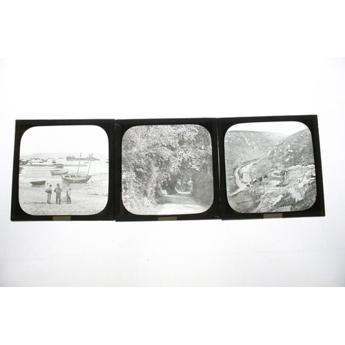 632 - A collection of over 50 glass magic lantern slides, mainly topographical examples to include Kent, c... 