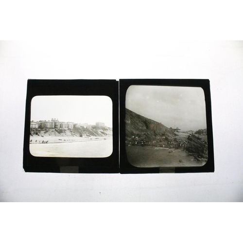 632 - A collection of over 50 glass magic lantern slides, mainly topographical examples to include Kent, c... 