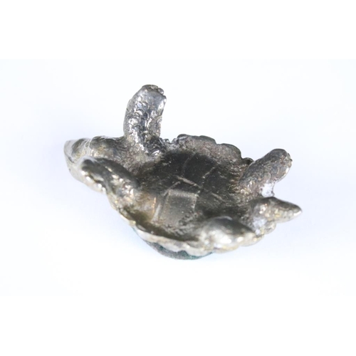 194 - White Metal Pin Cushion in the form of a Tortoise / Turtle