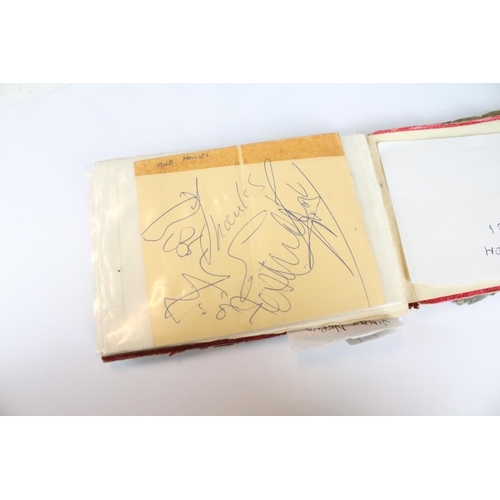 196 - A 1930's autograph book complete with contents to include autographs by Max Miller, jimmy Nervo, Tom... 