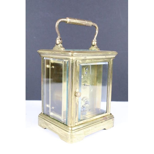 234 - Victorian Brass Carriage Clock (maker's name indecipherable)