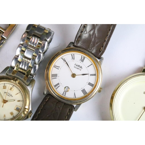 241 - A collection of seven wristwatches to include Seiko, Sekonda, Rotary and Tissot examples.