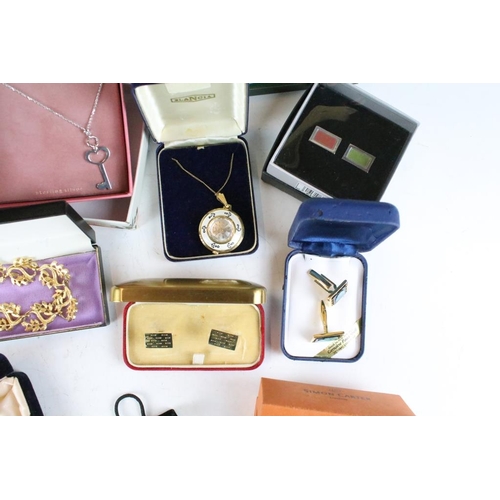 282 - Collection of Boxed Jewellery including designer and silver cufflinks