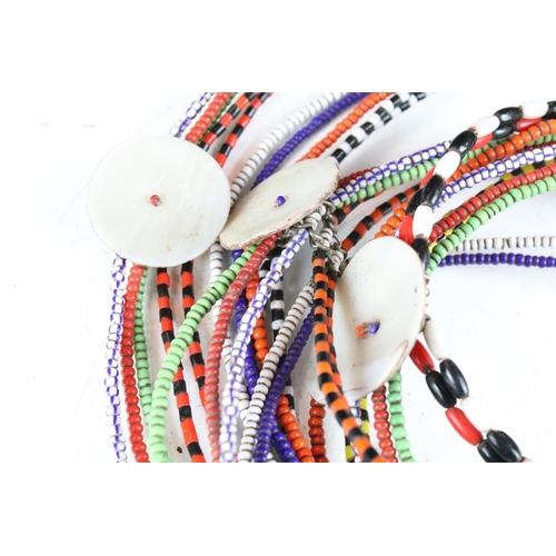 287 - A African tribal ceremonial beaded necklace.