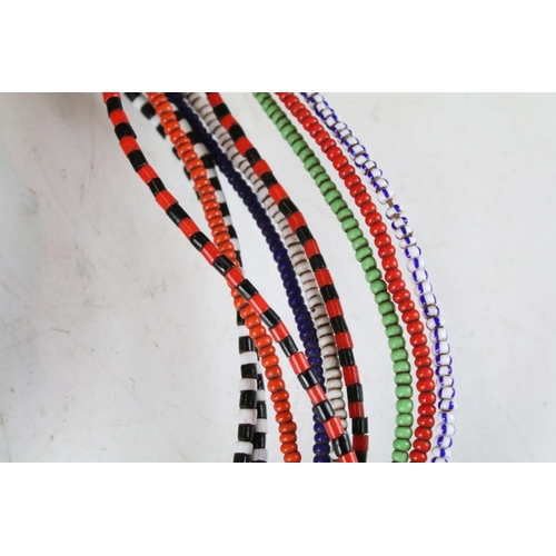 287 - A African tribal ceremonial beaded necklace.