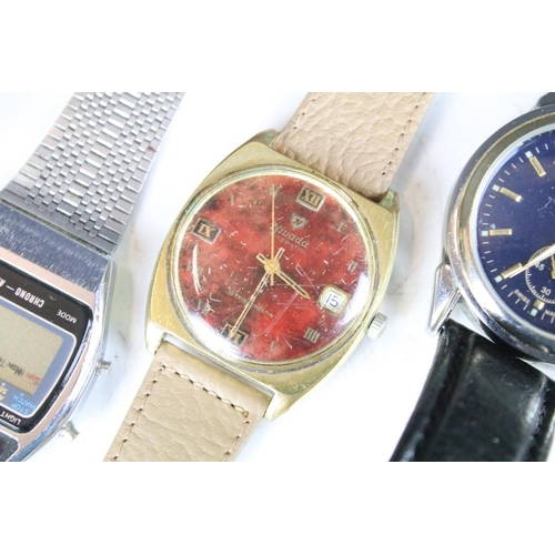 288 - Ten Gents Wristwatches including Nivada Automatic, Oriosa, Swatch, etc