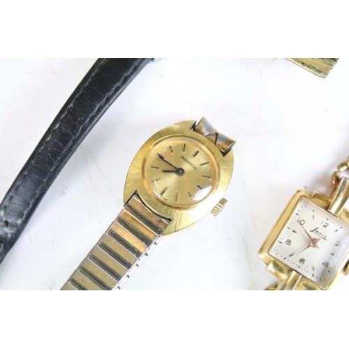 291 - A collection of six ladies and gents vintage wristwatches to include Avia and Ingersol examples.