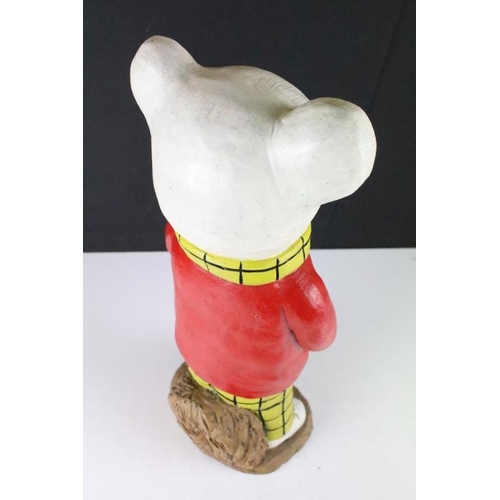 138 - Two Rupert The Bear painted stoneware standing figures, the tallest approx 49cm high